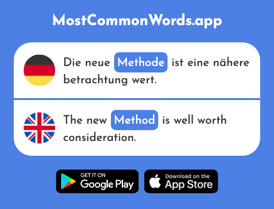 Methode - Method (Das 796 Häufigste Wort In English)