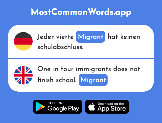 Migrant - Migrant (Das 2893 Häufigste Wort In English)