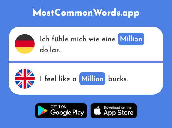 Million, mio. - Million (Das 209 Häufigste Wort In English)
