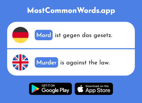 Mord - Murder (Das 2266 Häufigste Wort In English)