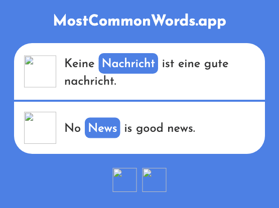 Nachricht - News, message (Das 1218 Häufigste Wort In English)
