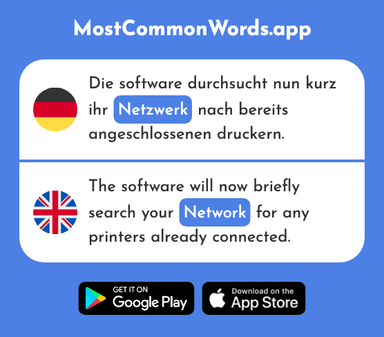 Netzwerk - Network (Das 2168 Häufigste Wort In English)