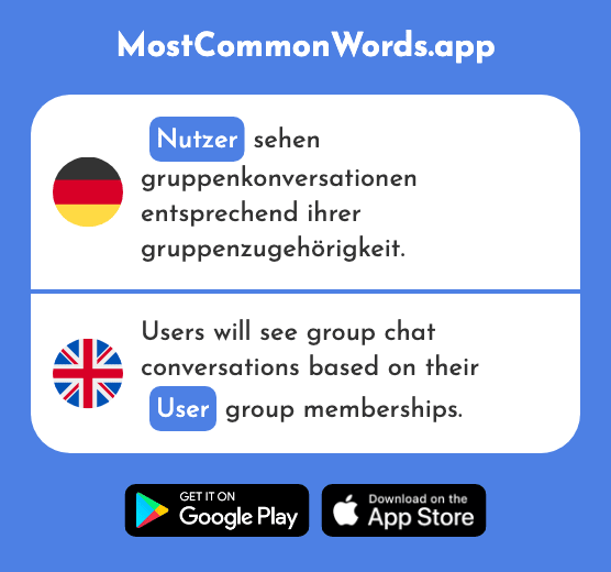 Nutzer - User (Das 2940 Häufigste Wort In English)