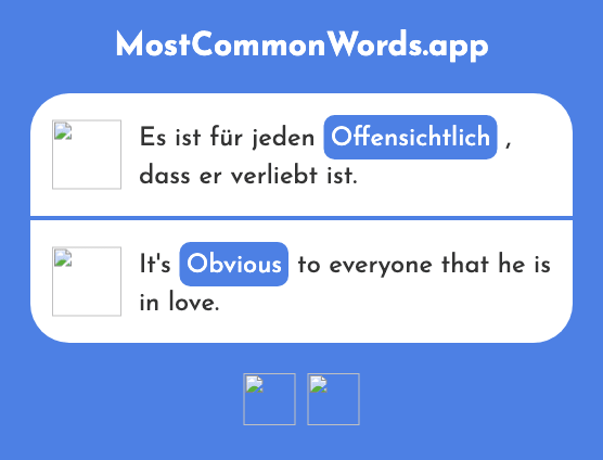 Offensichtlich - Obvious (Das 1248 Häufigste Wort In English)