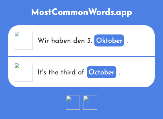 Oktober - October (Das 1223 Häufigste Wort In English)