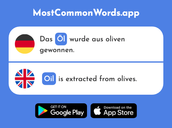 Öl - Oil (Das 2135 Häufigste Wort In English)