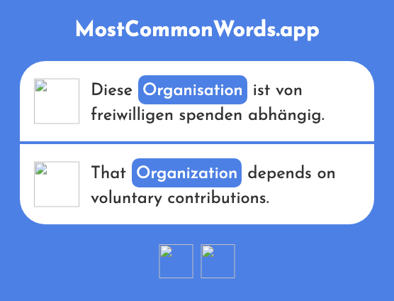 Organisation - Organization (Das 1113 Häufigste Wort In English)