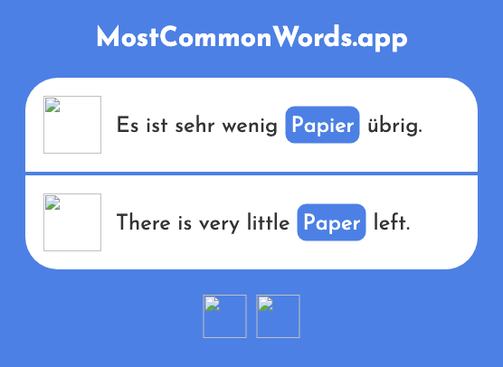 Papier - Paper (Das 1163 Häufigste Wort In English)