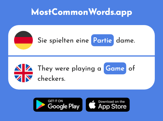 Partie - Game (Das 2268 Häufigste Wort In English)