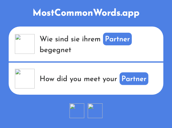 Partner - Partner (Das 1172 Häufigste Wort In English)