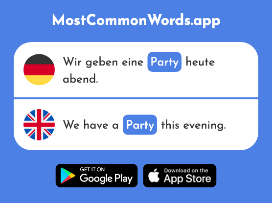 Party - Party (Das 2809 Häufigste Wort In English)