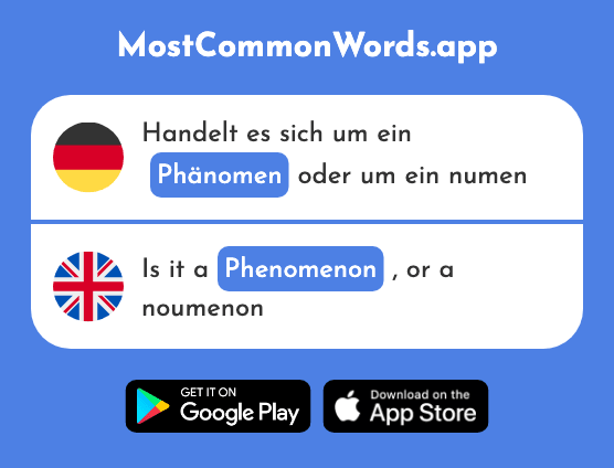 Phänomen - Phenomenon (Das 1936 Häufigste Wort In English)