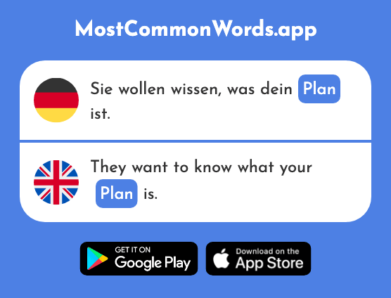 Plan - Plan (Das 954 Häufigste Wort In English)