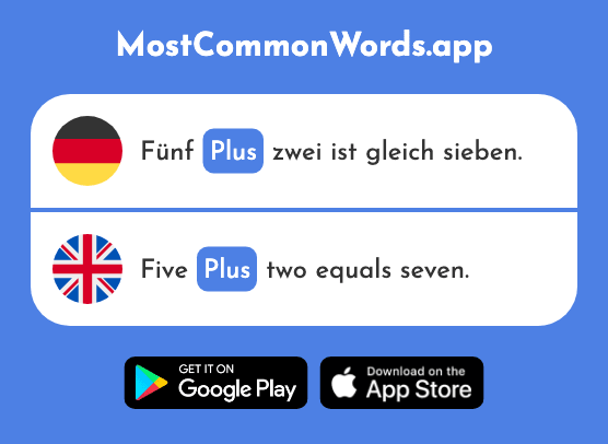Plus - Plus (Das 2429 Häufigste Wort In English)