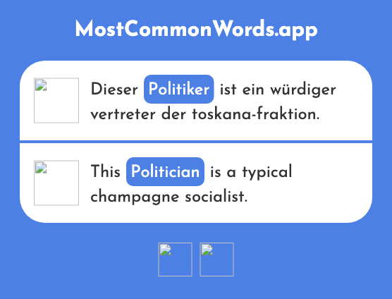 Politiker - Politician (Das 1140 Häufigste Wort In English)
