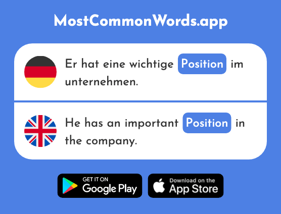 Position - Position (Das 944 Häufigste Wort In English)