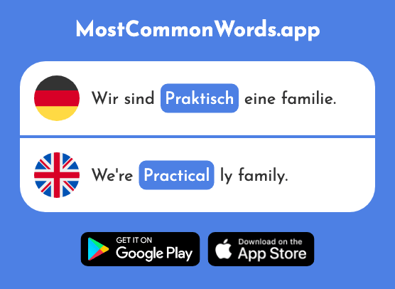 Praktisch - Practical (Das 840 Häufigste Wort In English)
