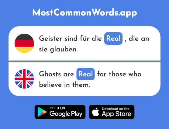 Real - Real (Das 1350 Häufigste Wort In English)