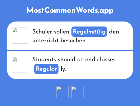 Regelmäßig - Regular (Das 1082 Häufigste Wort In English)