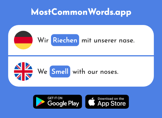 Riechen - Smell (Das 1365 Häufigste Wort In English)