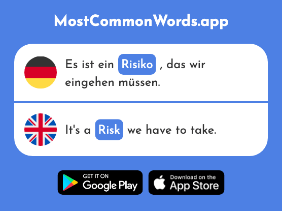 Risiko - Risk (Das 977 Häufigste Wort In English)