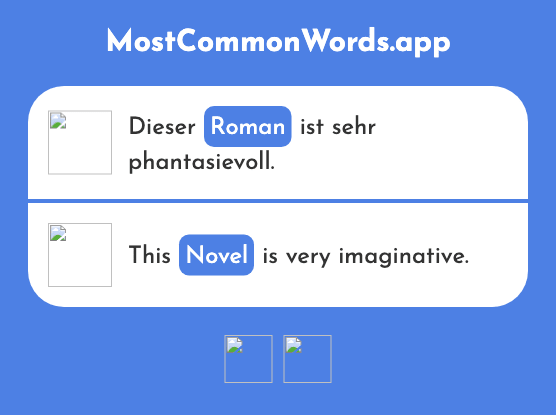 Roman - Novel (Das 1051 Häufigste Wort In English)