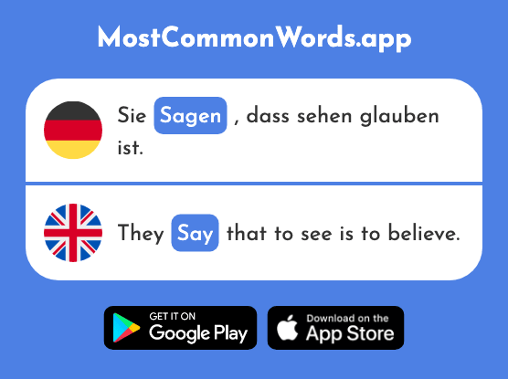 Sagen - Say, tell (Das 40 Häufigste Wort In English)