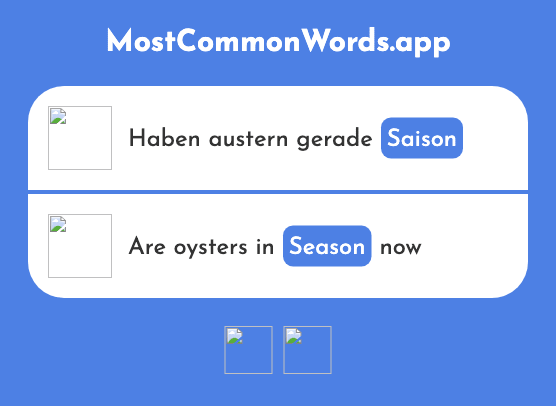 Saison - Season (Das 1245 Häufigste Wort In English)