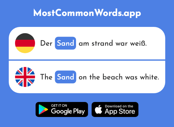Sand - Sand (Das 2474 Häufigste Wort In English)