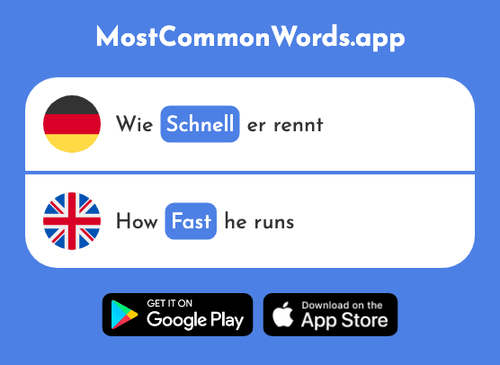 Schnell - Fast (Das 203 Häufigste Wort In English)