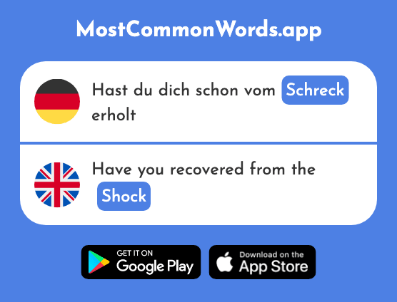 Schreck - Fright, shock (Das 2970 Häufigste Wort In English)