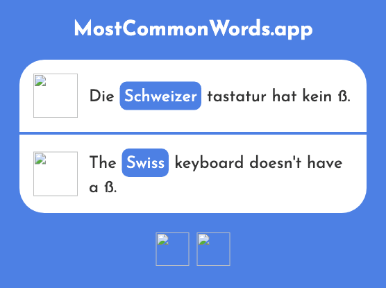 Schweizer - Swiss (Das 1274 Häufigste Wort In English)
