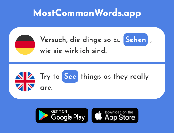 Sehen - See (Das 79 Häufigste Wort In English)
