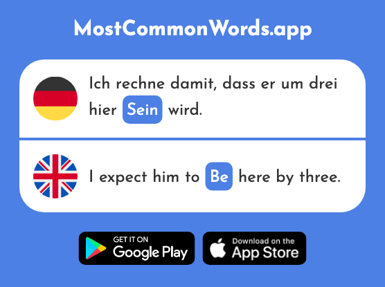 Sein - Be (Das 4 Häufigste Wort In English)