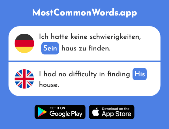 Sein - His, its (Das 30 Häufigste Wort In English)