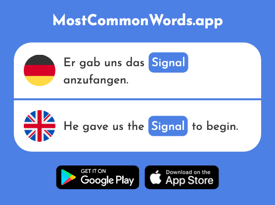 Signal - Signal (Das 1545 Häufigste Wort In English)