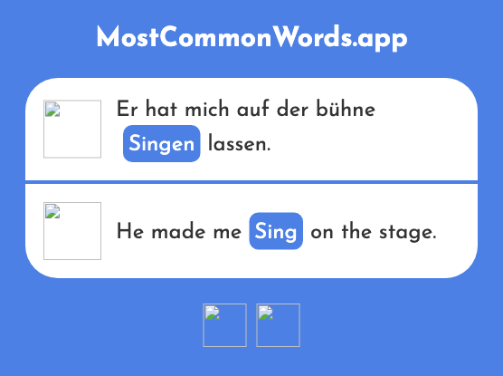 Singen - Sing (Das 1063 Häufigste Wort In English)