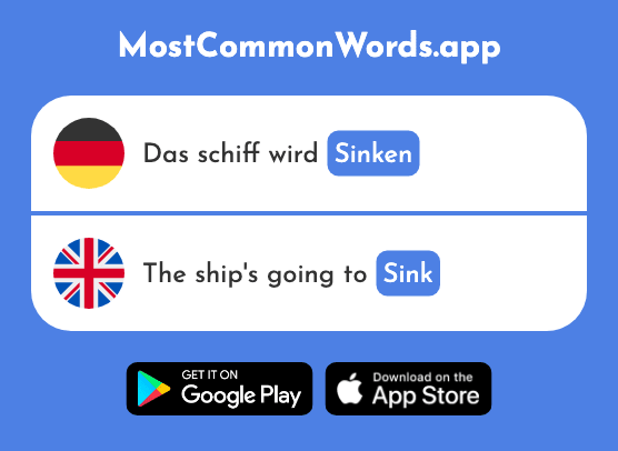 Sinken - Sink (Das 902 Häufigste Wort In English)