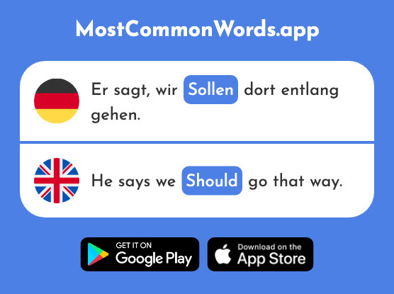 Sollen - Should, ought to (Das 60 Häufigste Wort In English)