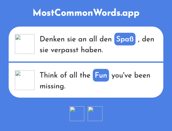 Spaß - Fun (Das 1045 Häufigste Wort In English)