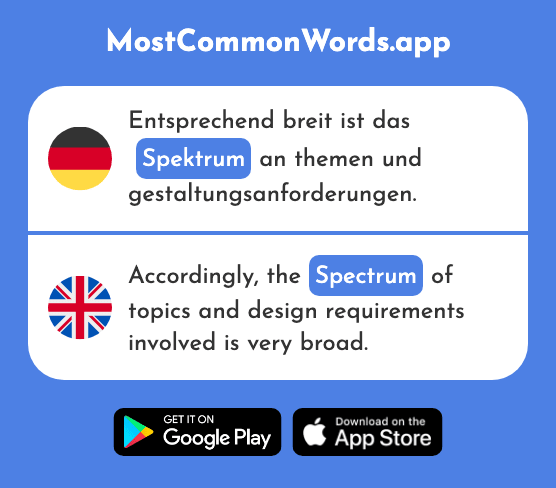 Spektrum - Spectrum (Das 2500 Häufigste Wort In English)