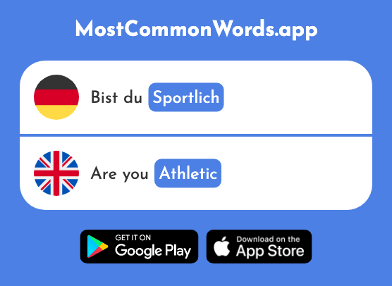 Sportlich - Athletic (Das 2299 Häufigste Wort In English)