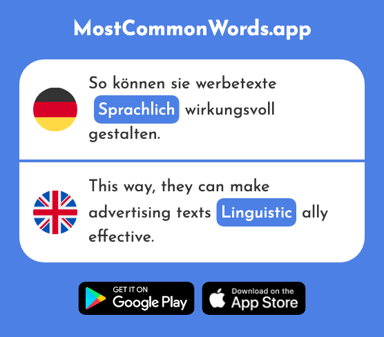 Sprachlich - Linguistic (Das 1552 Häufigste Wort In English)