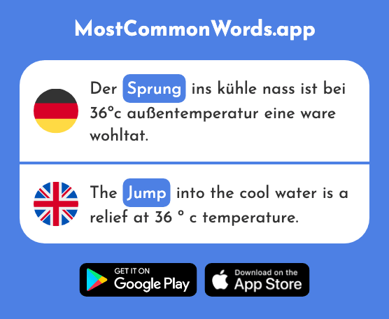 Sprung - Jump (Das 2727 Häufigste Wort In English)