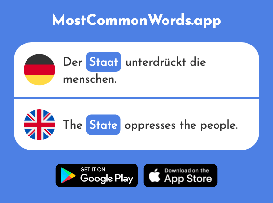 Staat - State (Das 337 Häufigste Wort In English)
