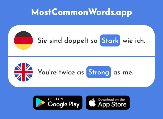 Stark - Strong (Das 178 Häufigste Wort In English)