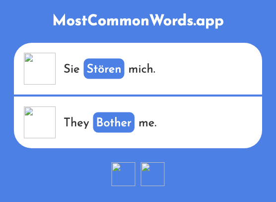 Stören - Disturb, bother (Das 1188 Häufigste Wort In English)
