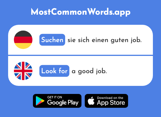 Suchen - Search, look for (Das 293 Häufigste Wort In English)