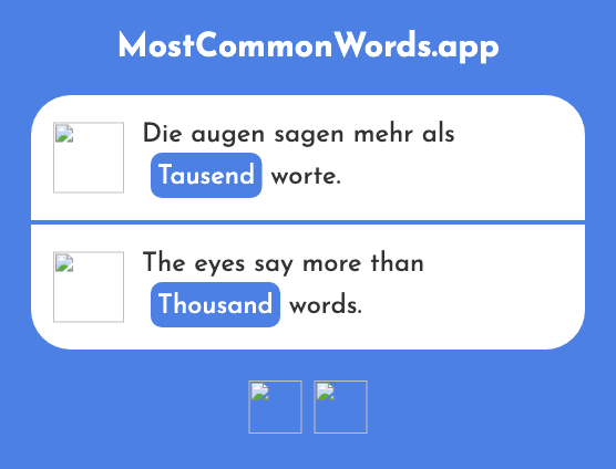 Tausend - Thousand (Das 1177 Häufigste Wort In English)