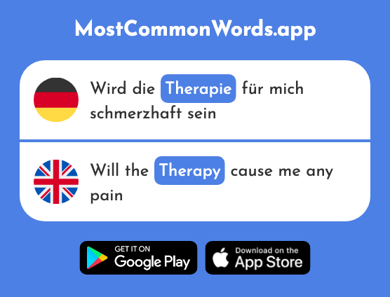 Therapie - Therapy (Das 2484 Häufigste Wort In English)